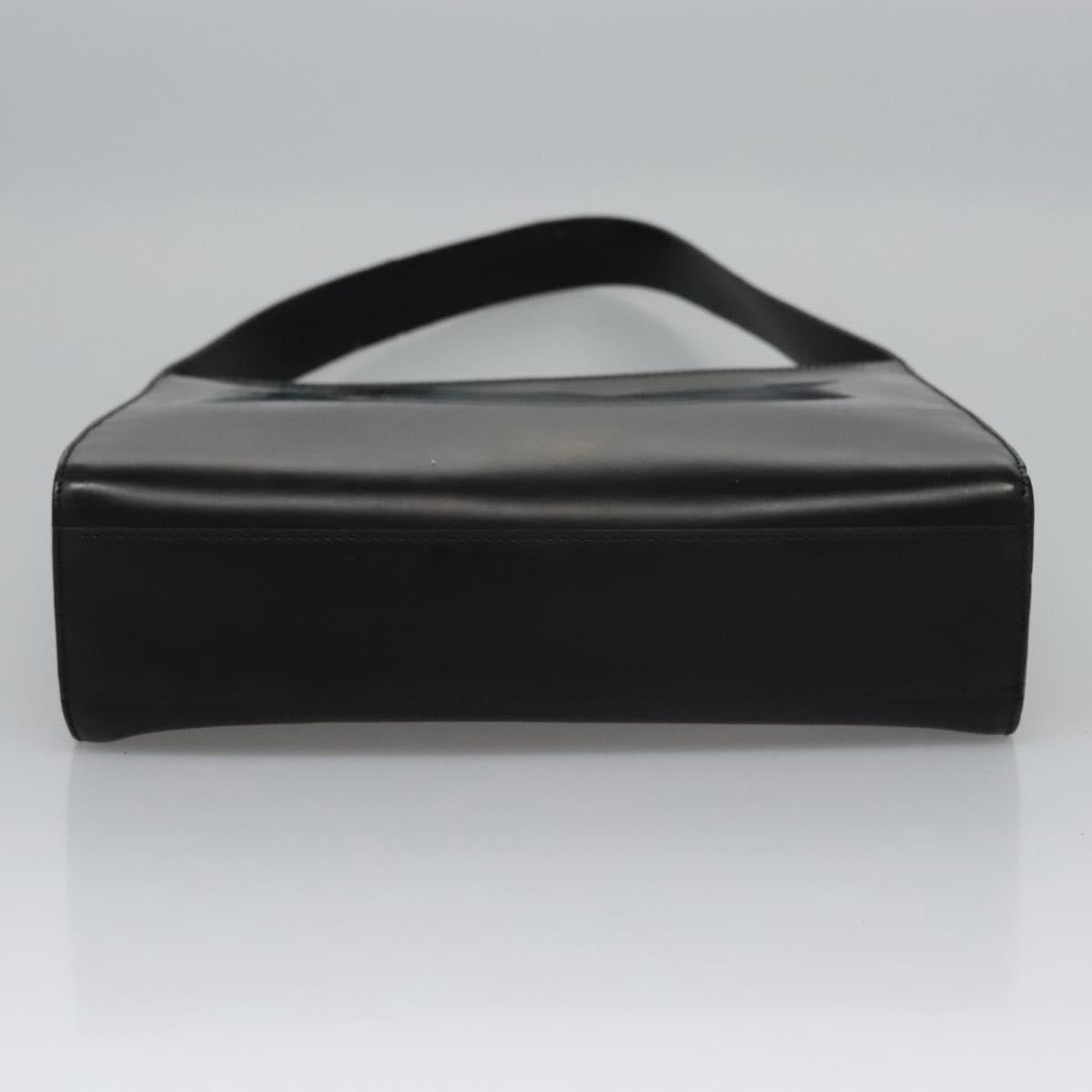 GUCCI Shoulder Bag Patent leather Black Silver 001 3065 Auth bs23367
