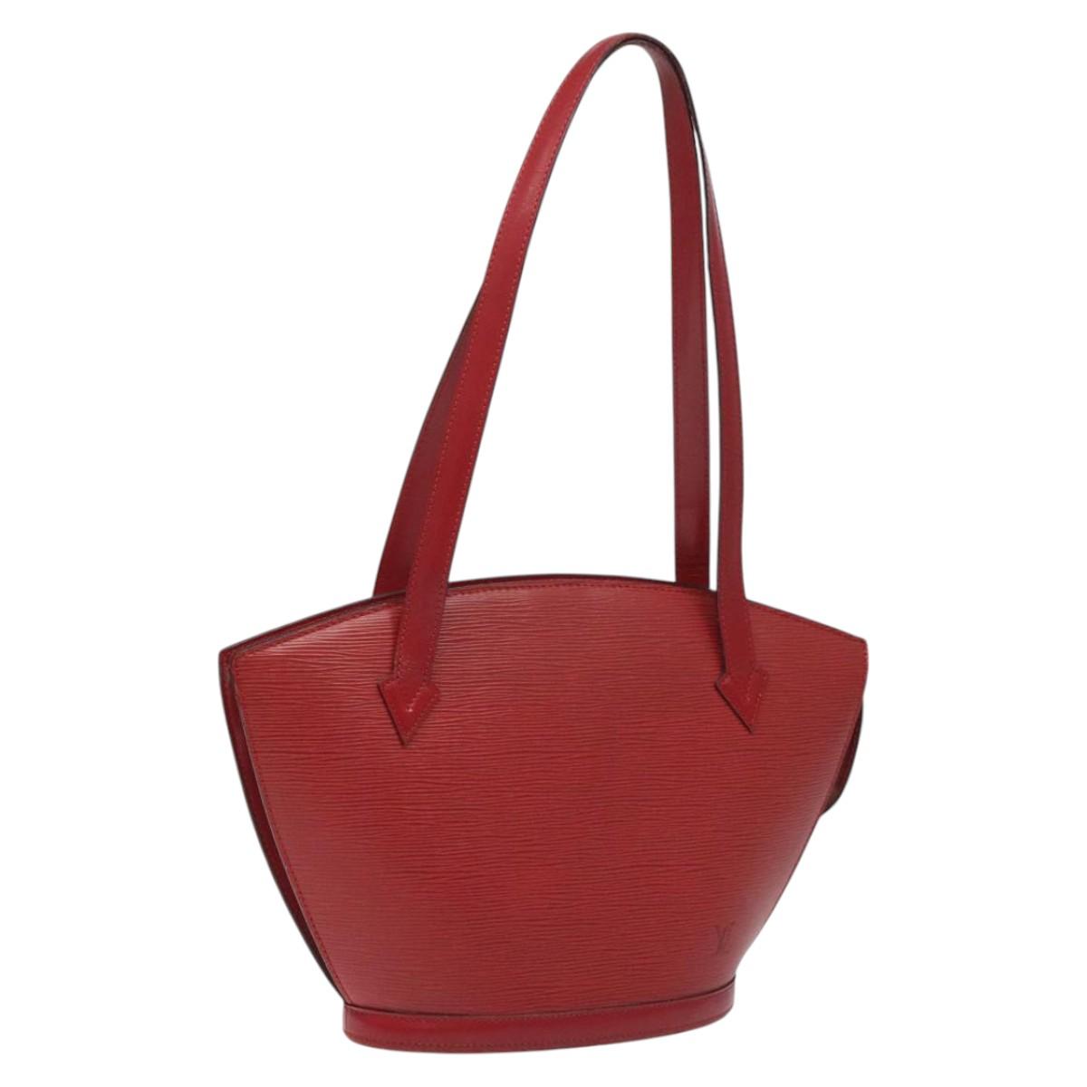 LOUIS VUITTON Epi Saint Jacques Poignees Long Hand Bag Red M52337 Auth bs23379