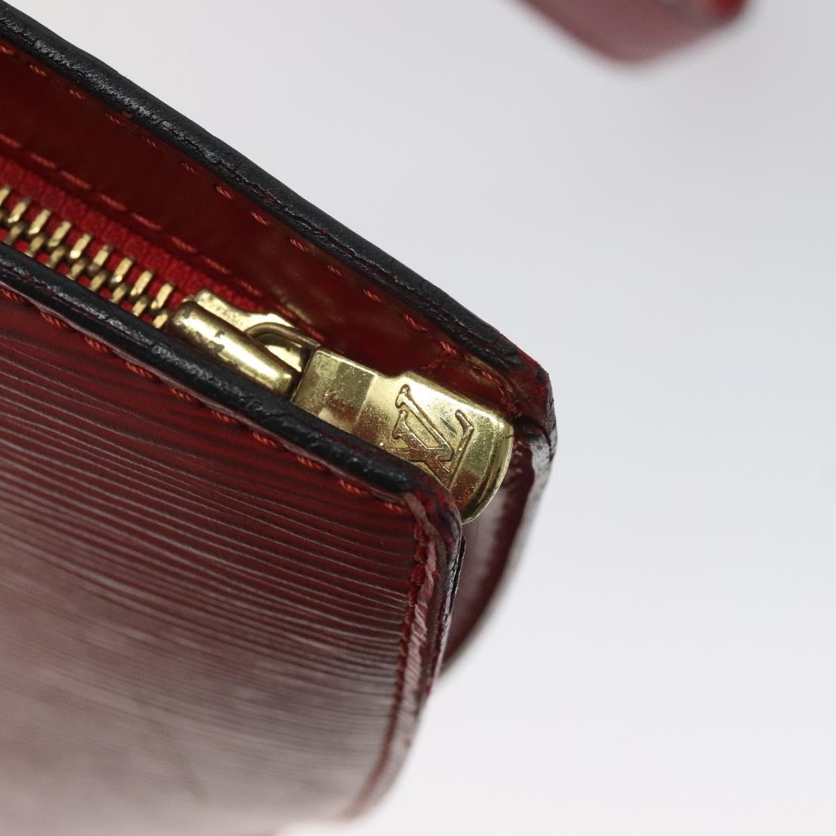 LOUIS VUITTON Epi Saint Jacques Poignees Long Hand Bag Red M52337 Auth bs23379