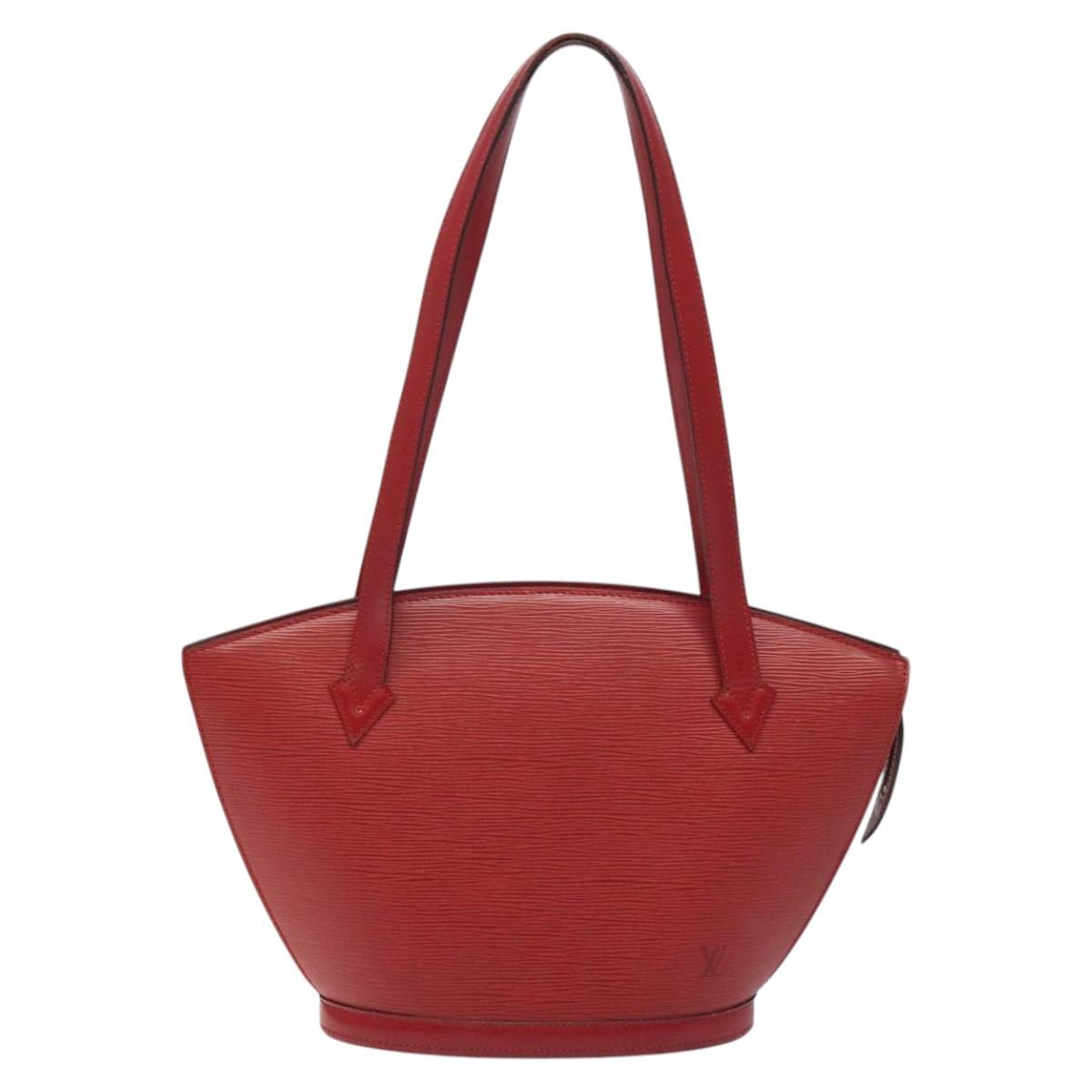LOUIS VUITTON Epi Saint Jacques Poignees Long Hand Bag Red M52337 Auth bs23379