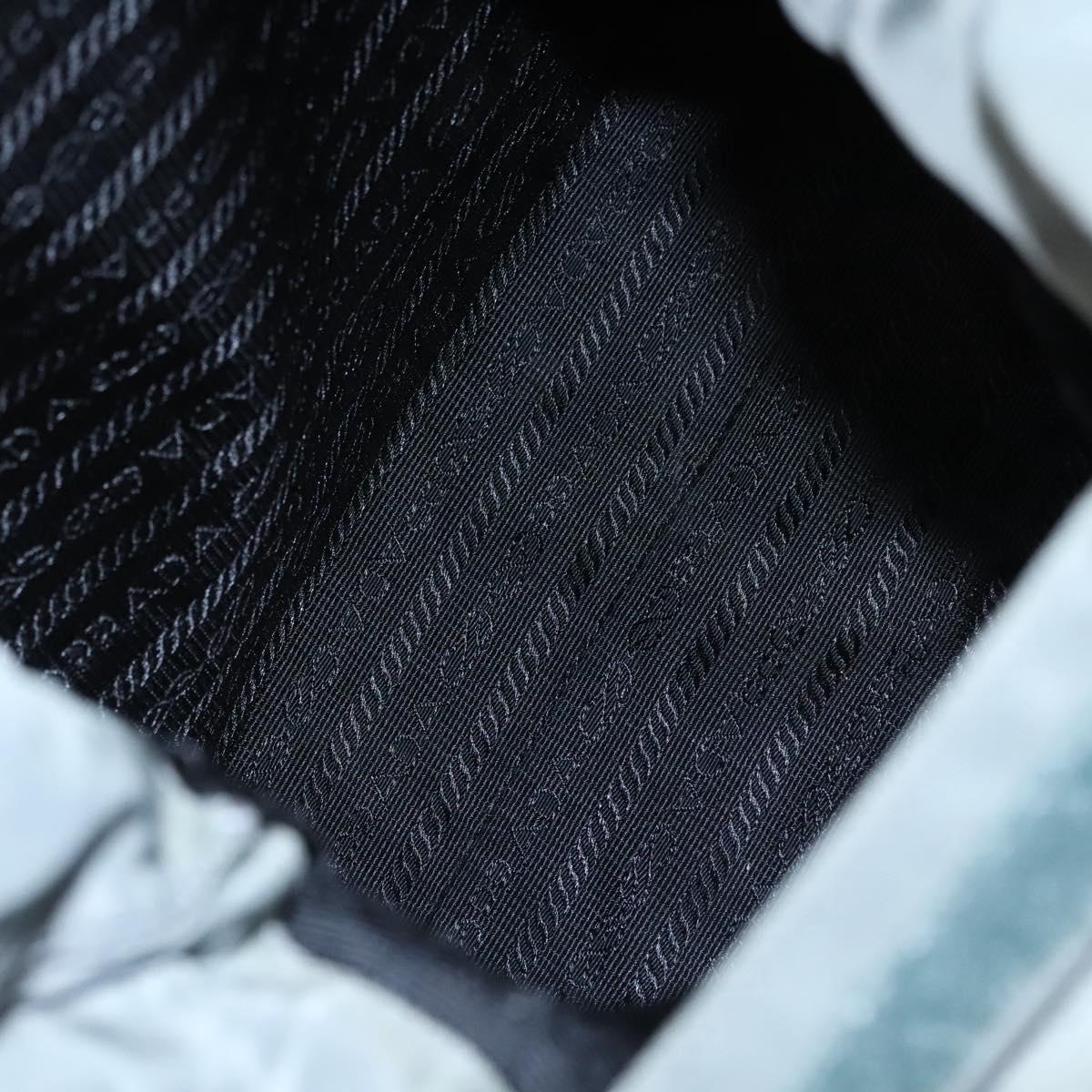 PRADA Shoulder Bag Nylon Gray Auth bs23398