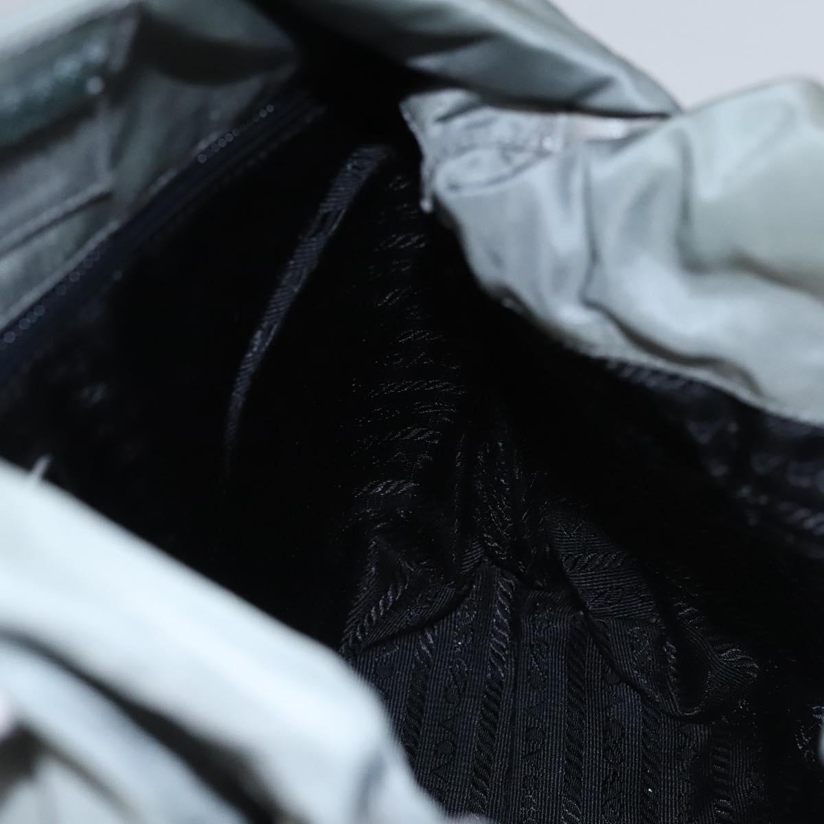 PRADA Shoulder Bag Nylon Gray Auth bs23398