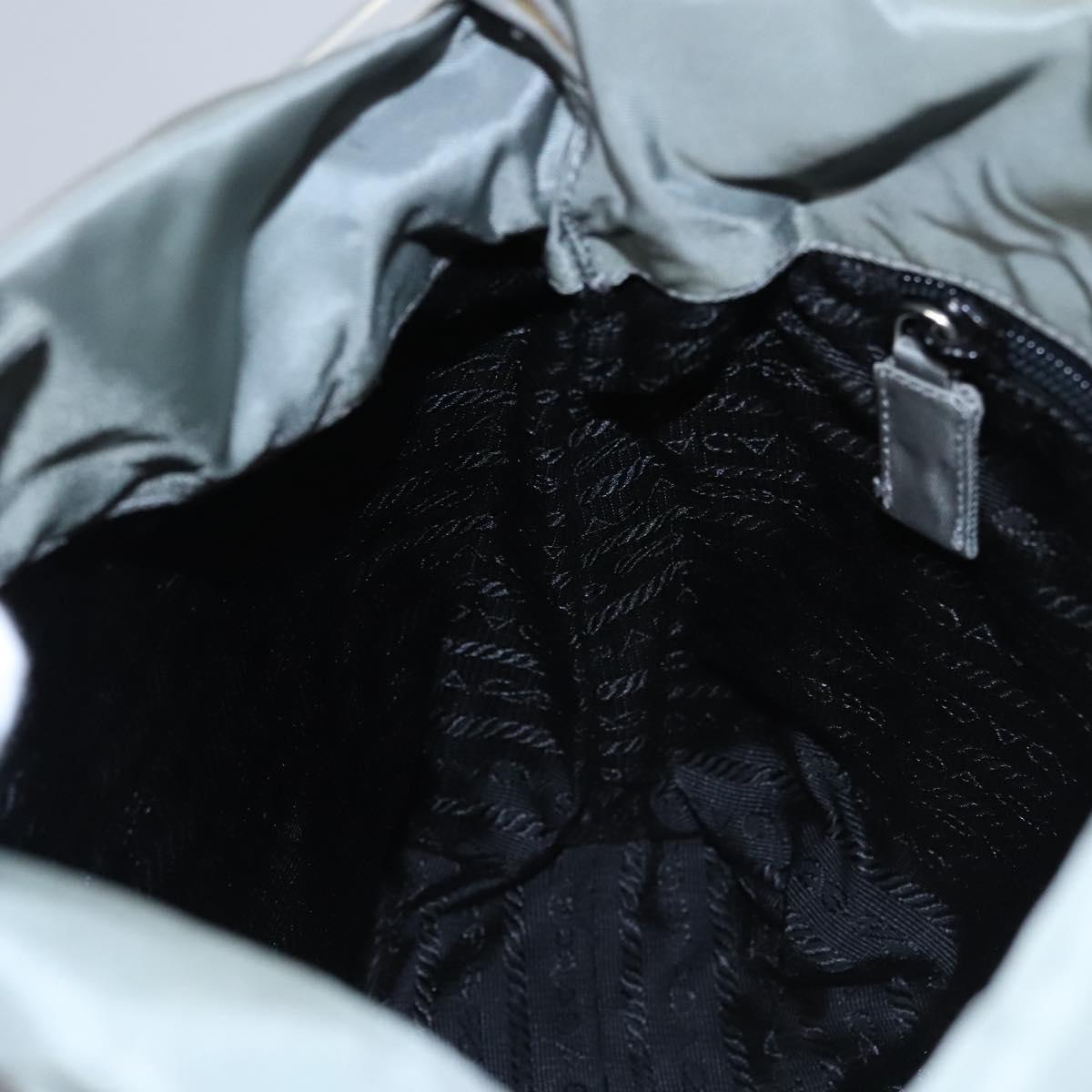 PRADA Shoulder Bag Nylon Gray Auth bs23398