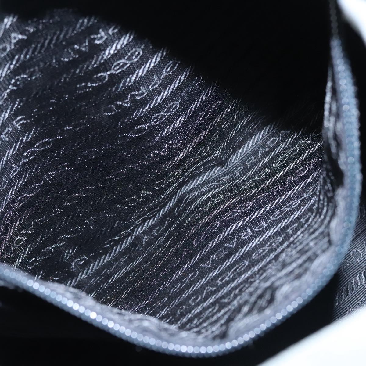 PRADA Shoulder Bag Nylon Gray Auth bs23398