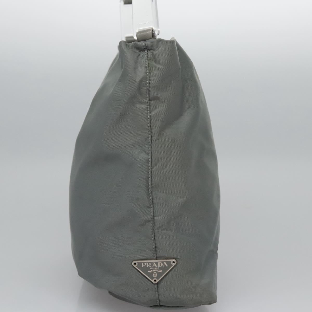 PRADA Shoulder Bag Nylon Gray Auth bs23398