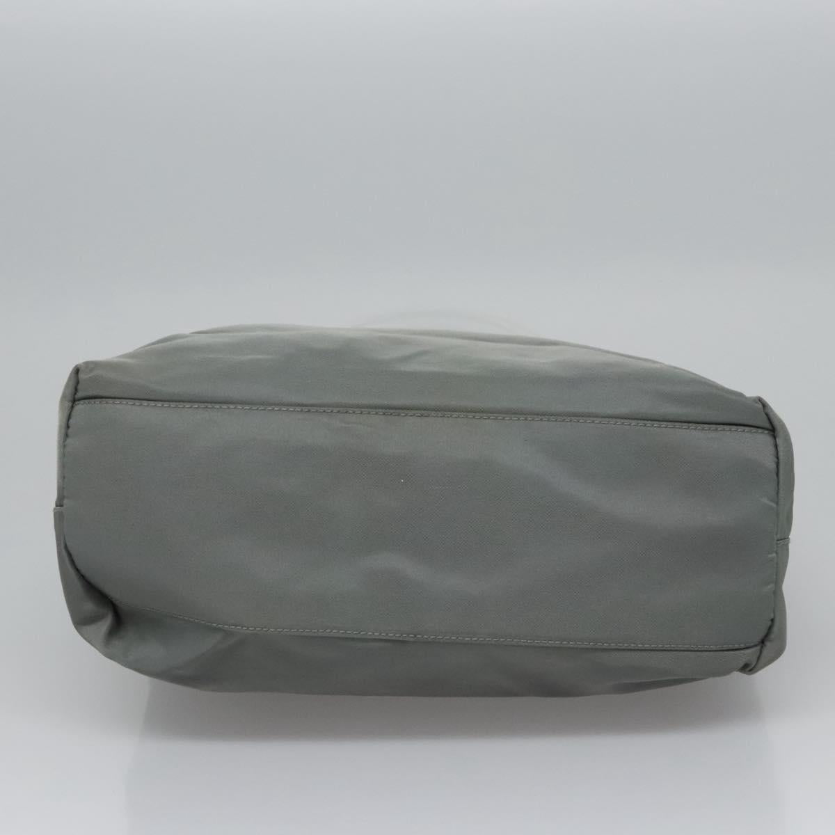 PRADA Shoulder Bag Nylon Gray Auth bs23398