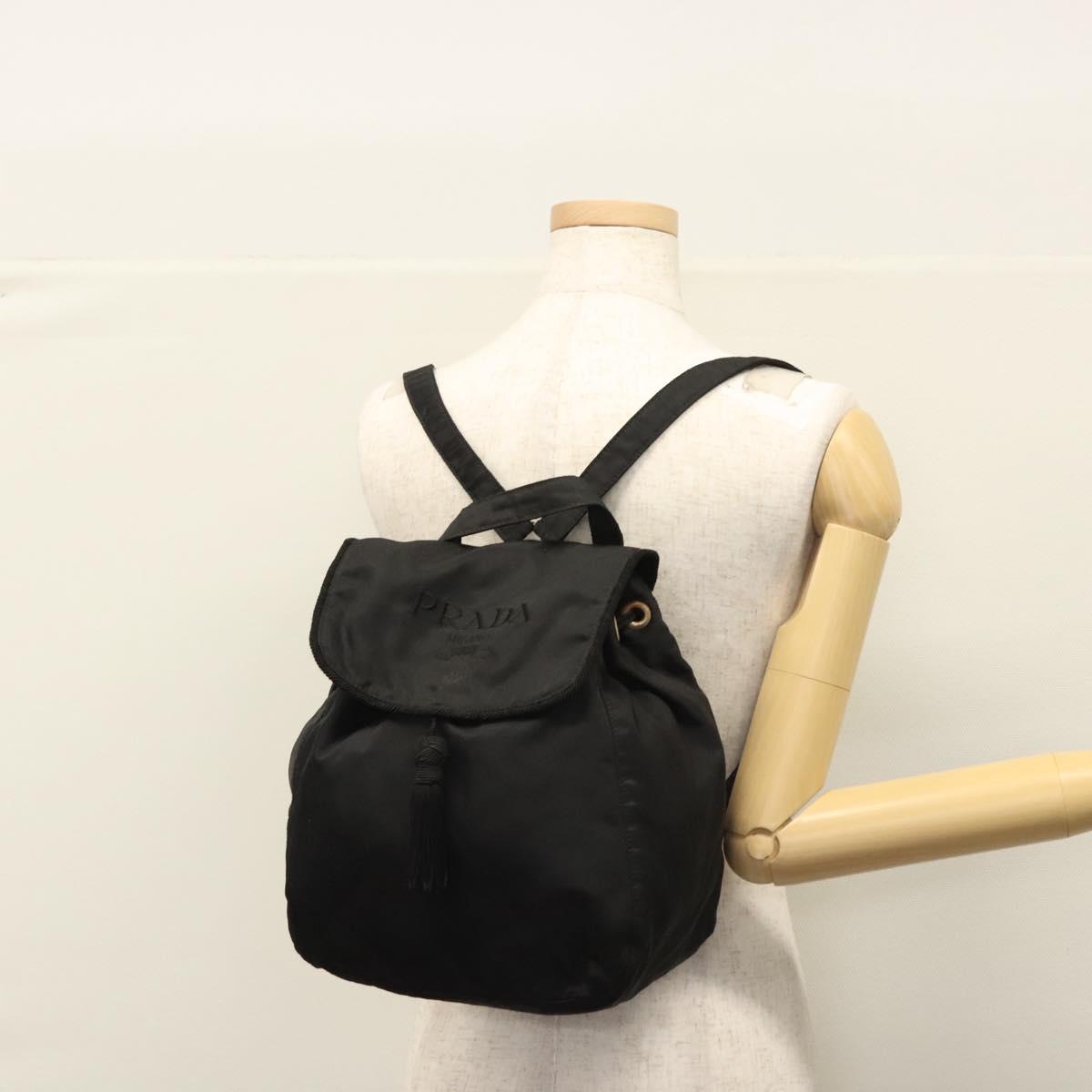 PRADA Backpack Nylon Black Auth bs23399
