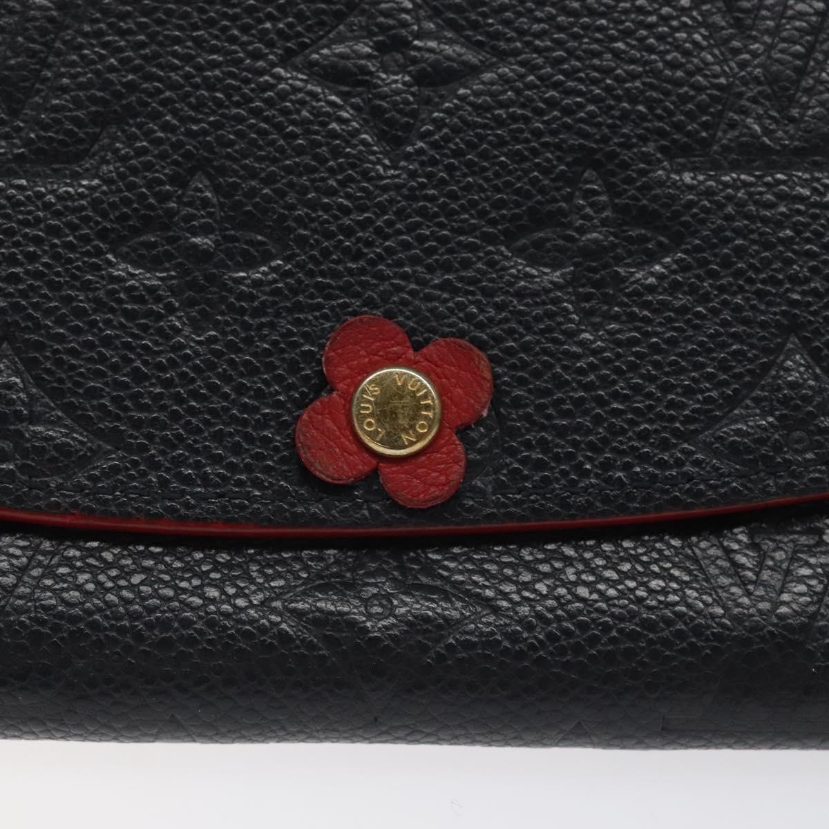 LOUIS VUITTON Empreinte Portefeuille Emily Flower Wallet M68327 LV Auth bs23403