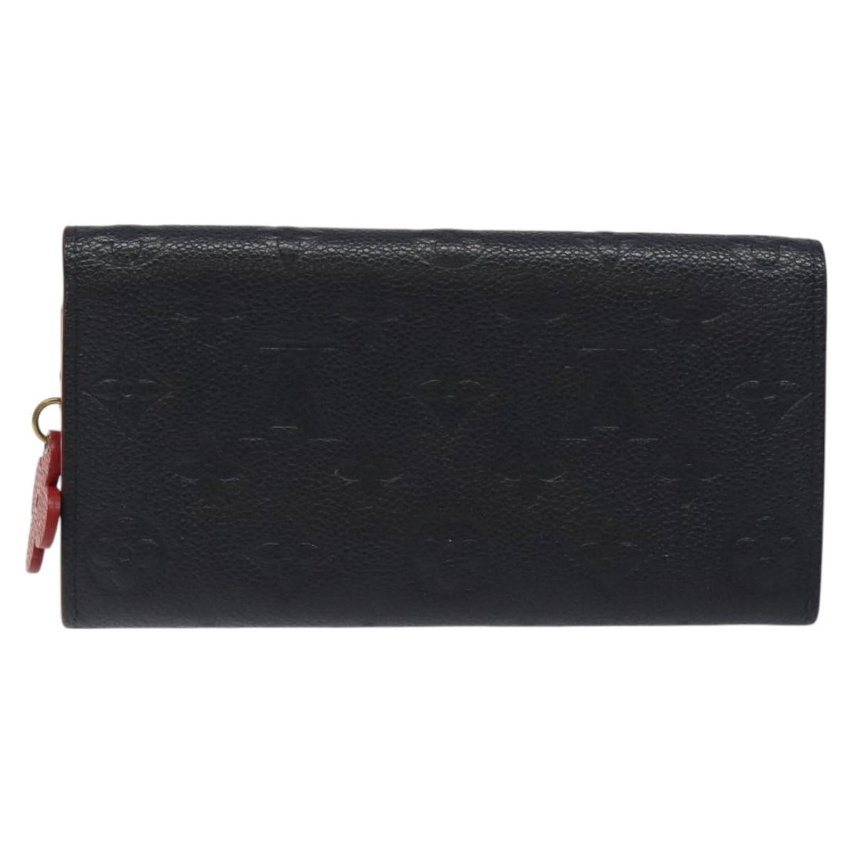 LOUIS VUITTON Empreinte Portefeuille Emily Flower Wallet M68327 LV Auth bs23403