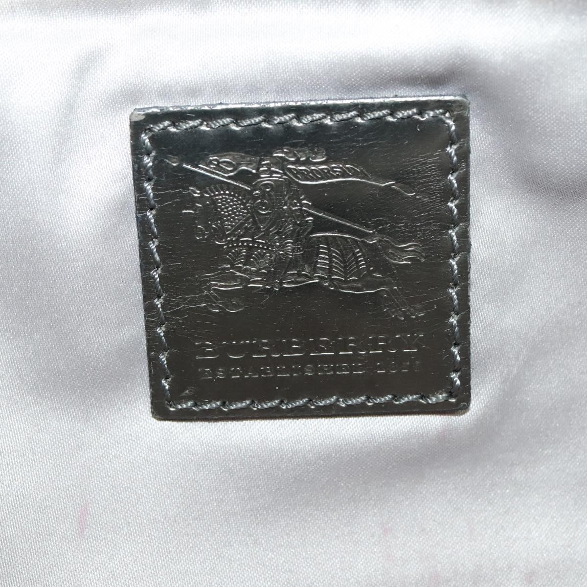 BURBERRY Nova Check Clutch Bag PVC Beige Gold Auth bs23425