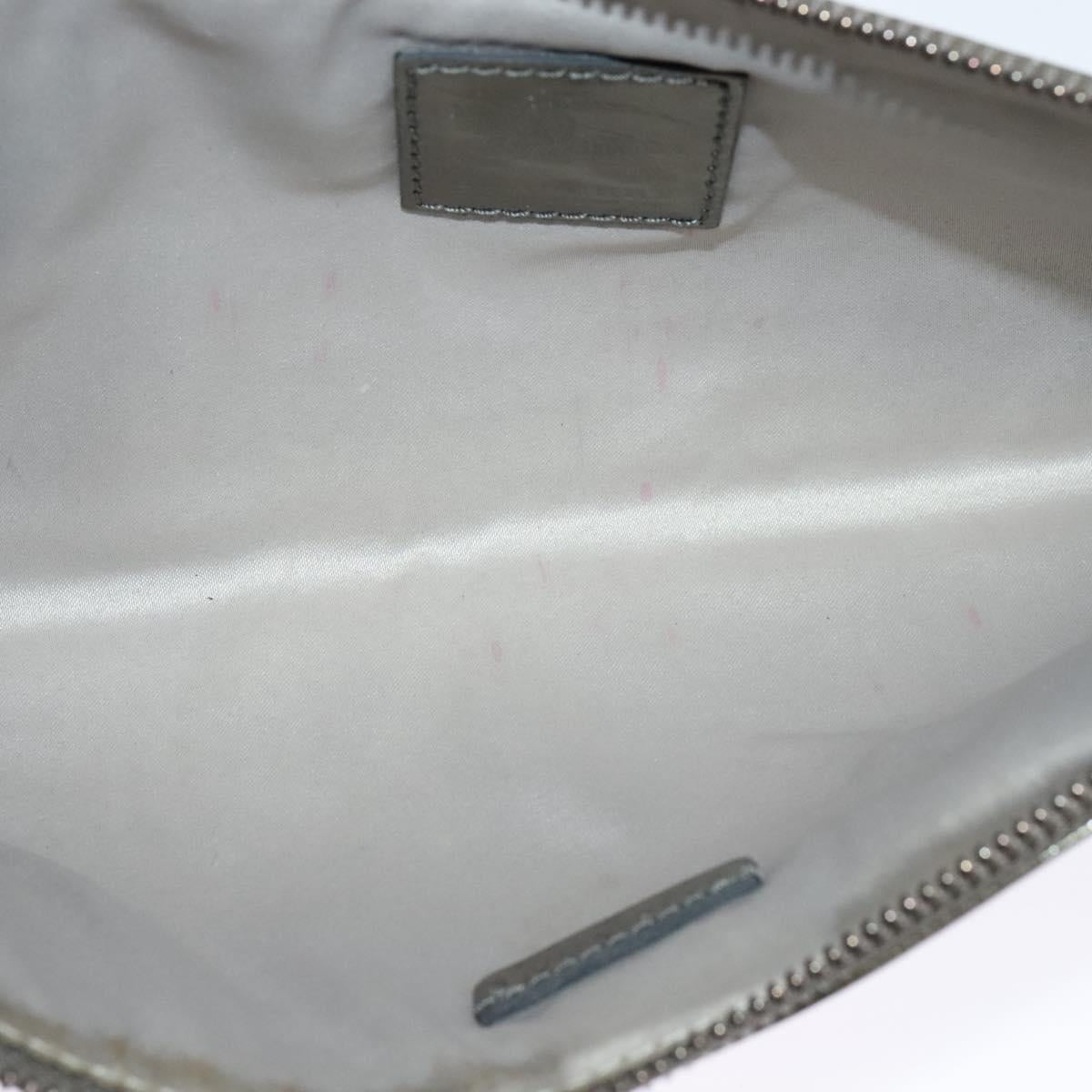 BURBERRY Nova Check Clutch Bag PVC Beige Gold Auth bs23425