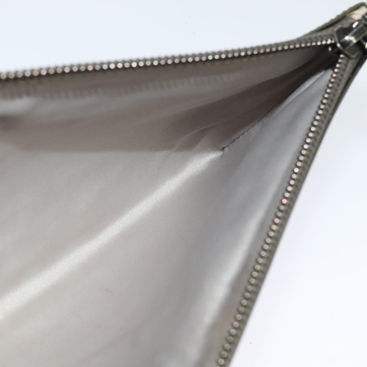 BURBERRY Nova Check Clutch Bag PVC Beige Gold Auth bs23425