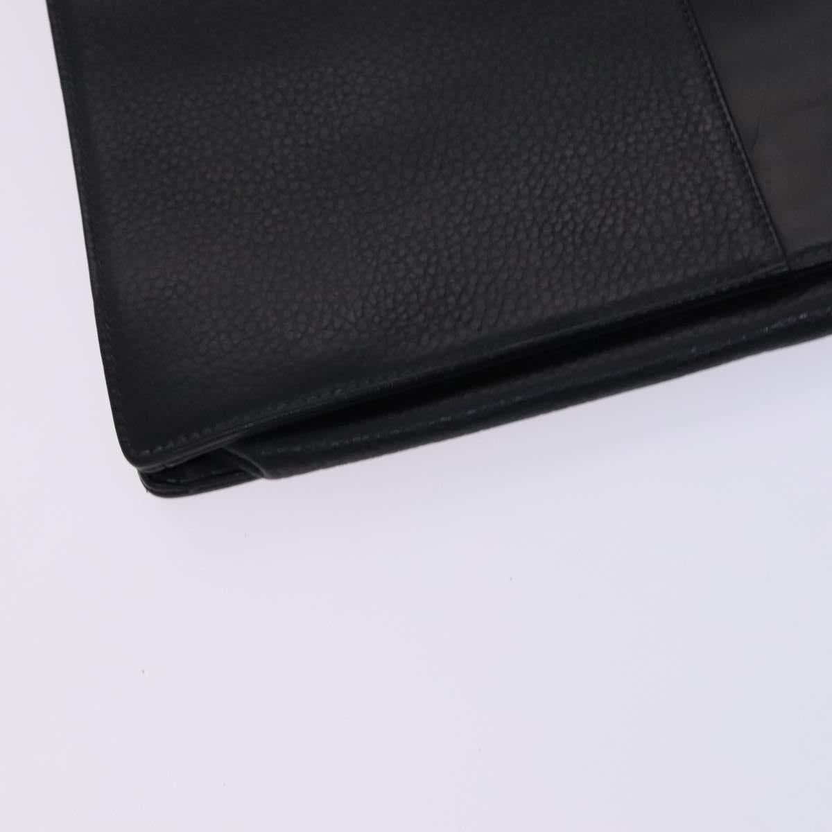 Burberrys Hand Bag Leather Black Auth bs23427