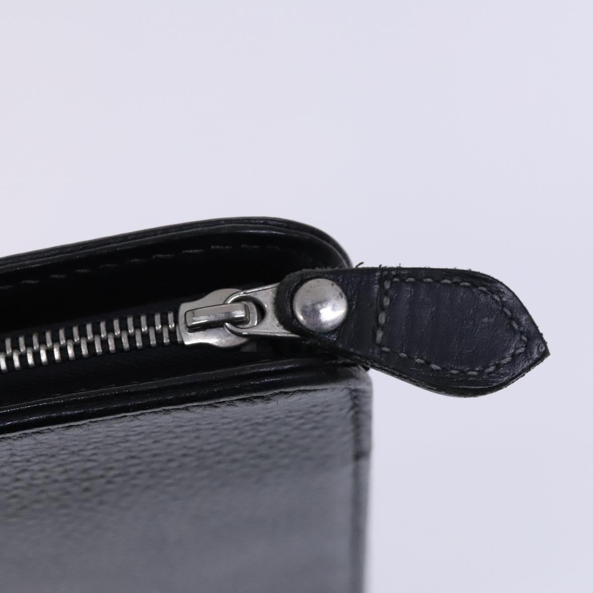 Burberrys Hand Bag Leather Black Auth bs23427