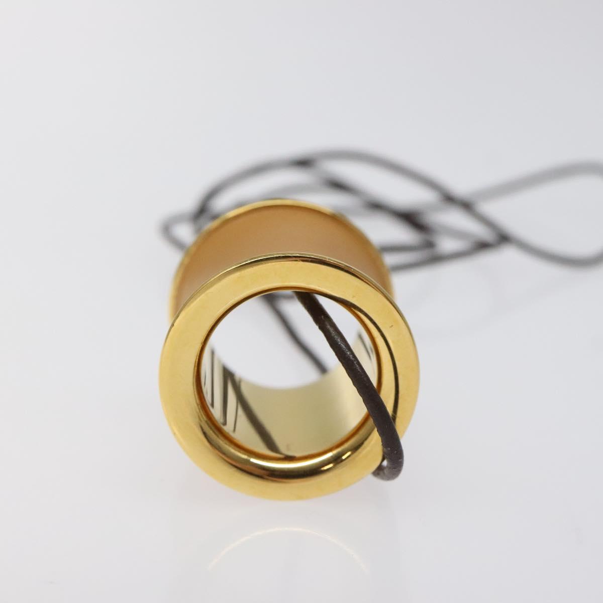 HERMES Scarf Ring metal Gold Tone Auth bs23434