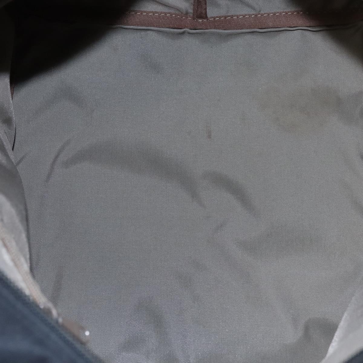 BURBERRY Nova Check Blue Label Tote Bag Nylon Beige Silver Auth bs23441