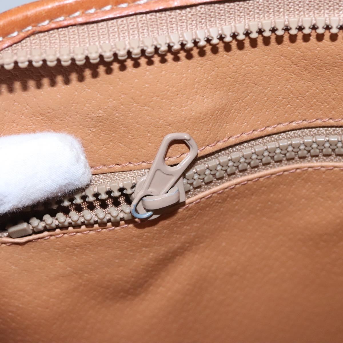 CELINE Macadam Canvas Hand Bag PVC Leather Brown Auth bs23451