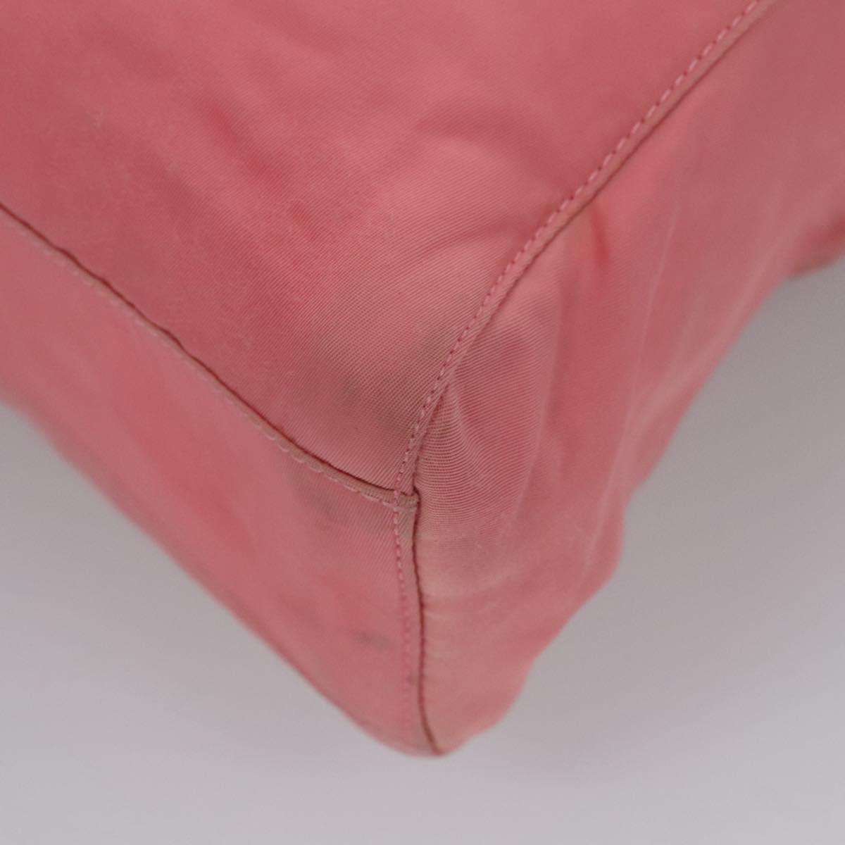 PRADA Hand Bag Nylon plastic Pink Clear Auth bs23458