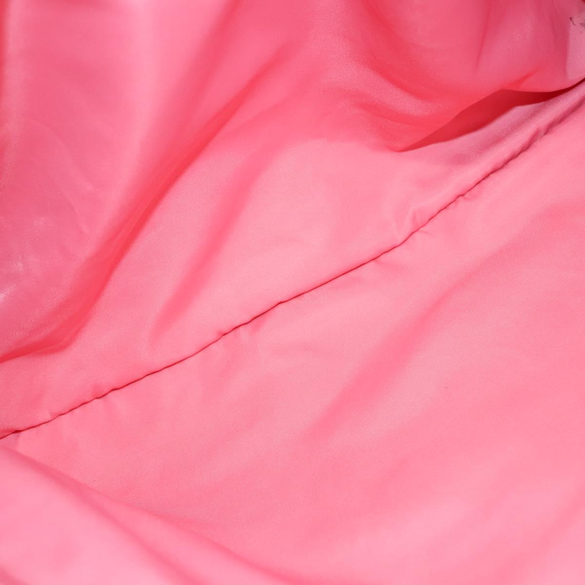 PRADA Hand Bag Nylon plastic Pink Clear Auth bs23458