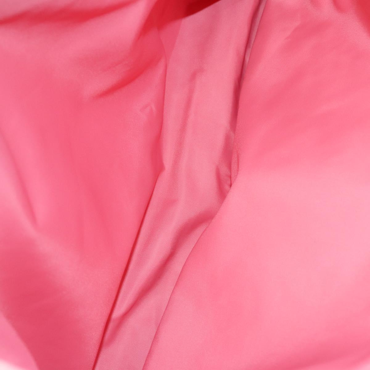 PRADA Hand Bag Nylon plastic Pink Clear Auth bs23458