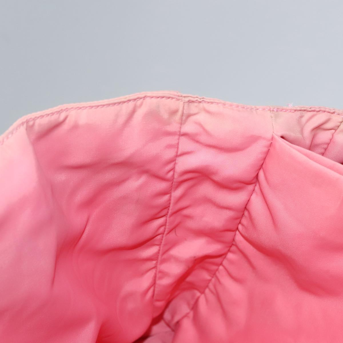 PRADA Hand Bag Nylon plastic Pink Clear Auth bs23458