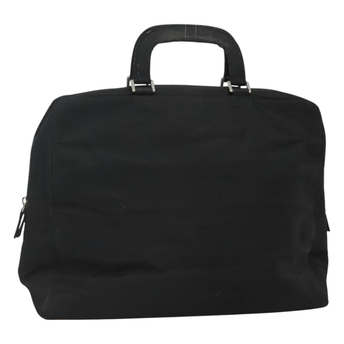 PRADA Hand Bag Black Silver Auth bs23459