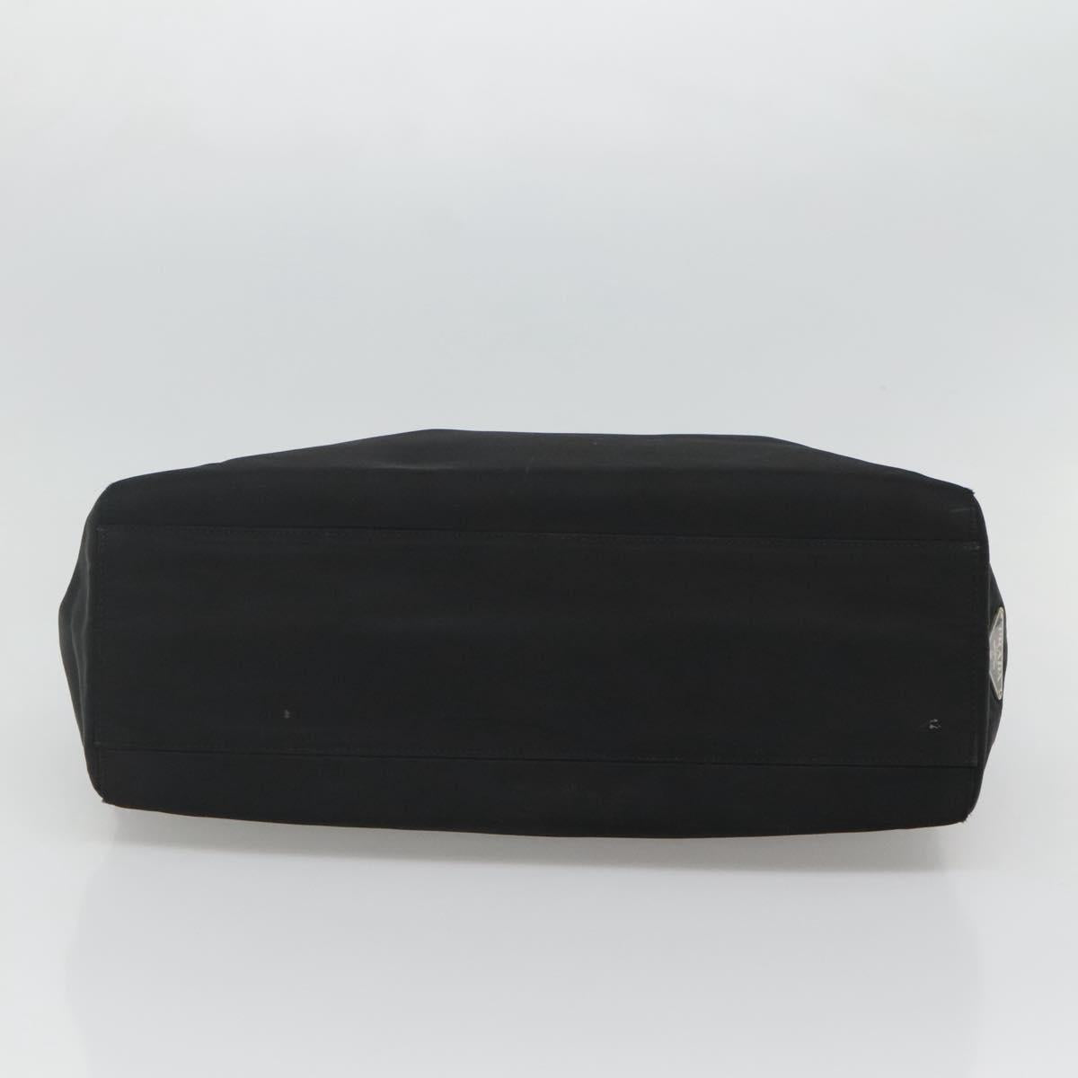 PRADA Hand Bag Black Silver Auth bs23459