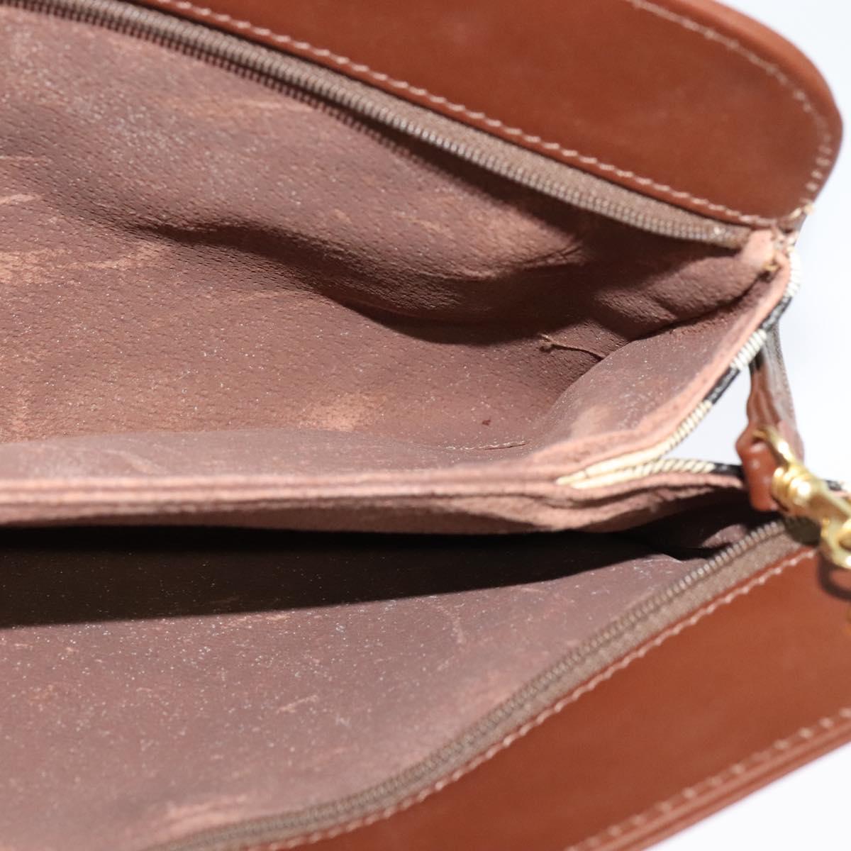 Burberrys Nova Check Shoulder Bag PVC Beige Brown gold Auth bs23485