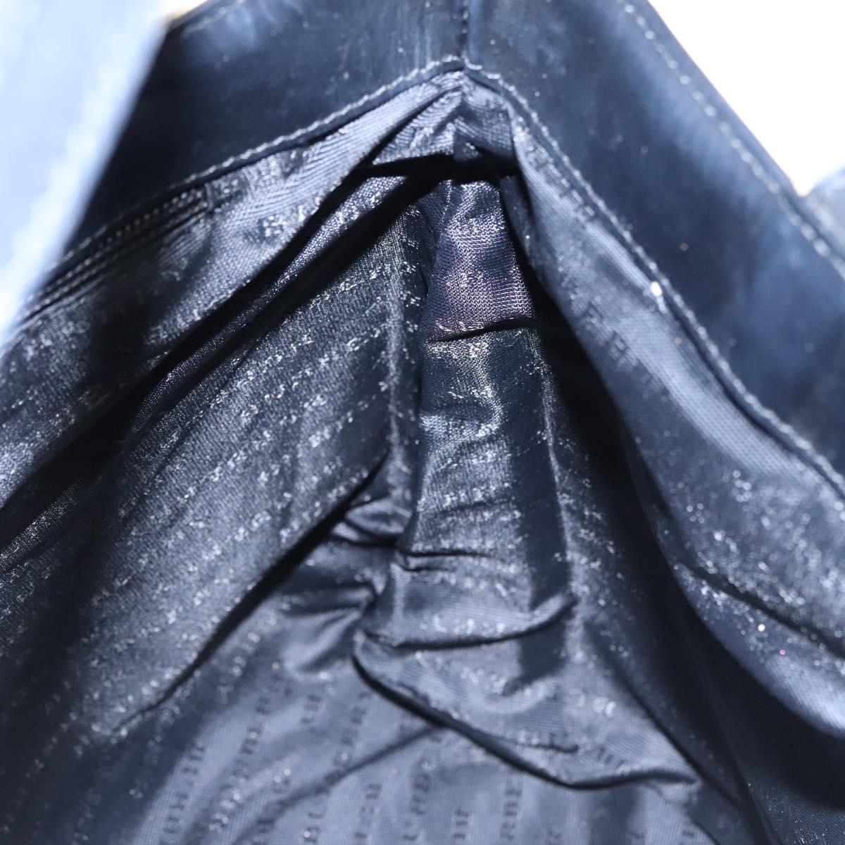 BURBERRY Nova Check Hand Bag PVC Beige Silver Auth bs23486