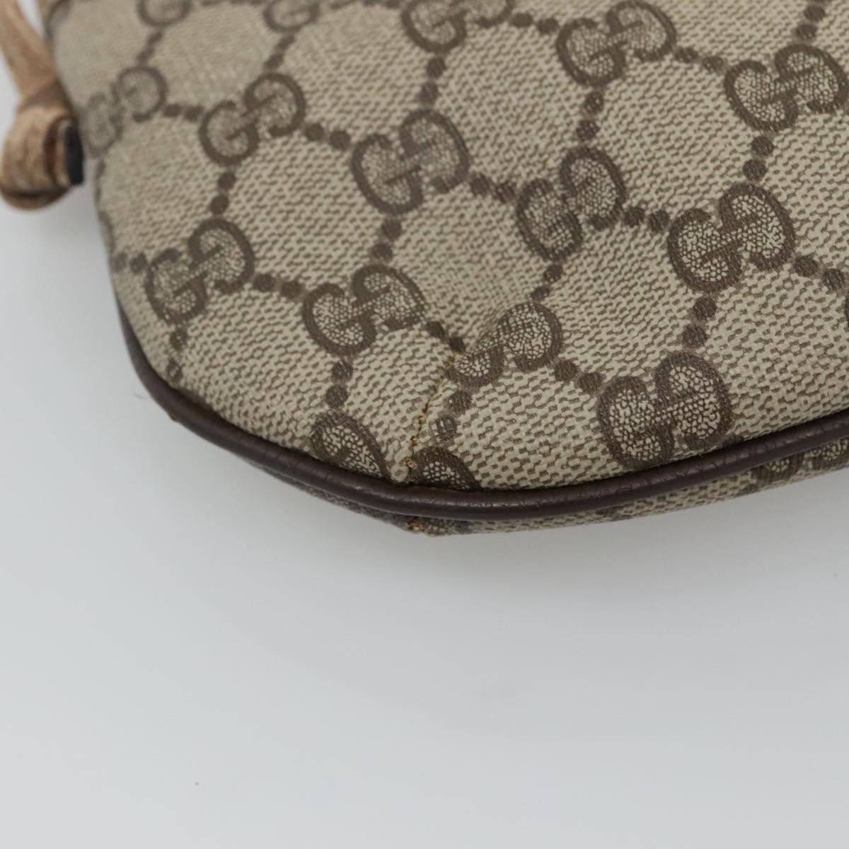 GUCCI GG Supreme Shoulder Bag PVC Beige Gold 904 02 020 Auth bs23501