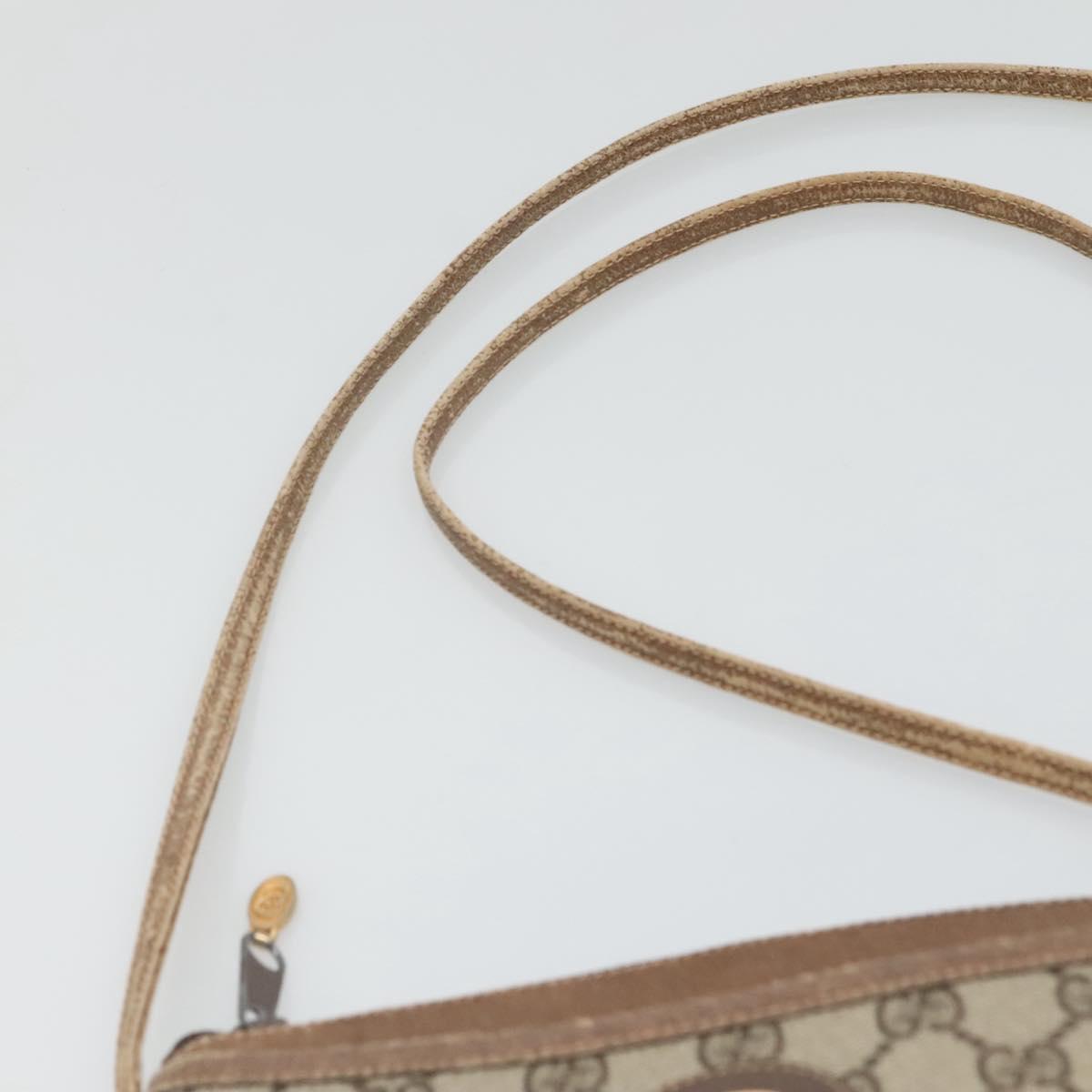 GUCCI GG Supreme Shoulder Bag PVC Beige Gold 904 02 020 Auth bs23501
