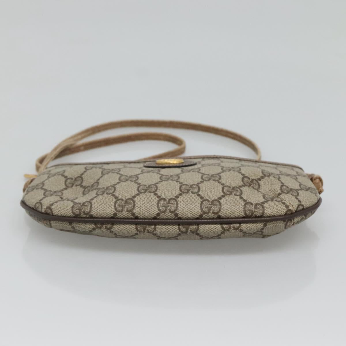 GUCCI GG Supreme Shoulder Bag PVC Beige Gold 904 02 020 Auth bs23501