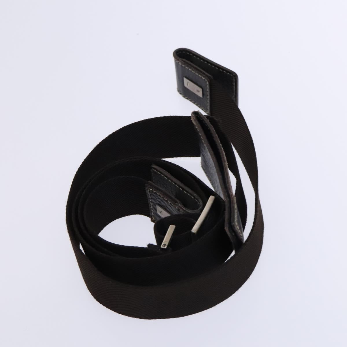 Salvatore Ferragamo Boston Bag Canvas Leather 2way Beige Silver Auth bs23541