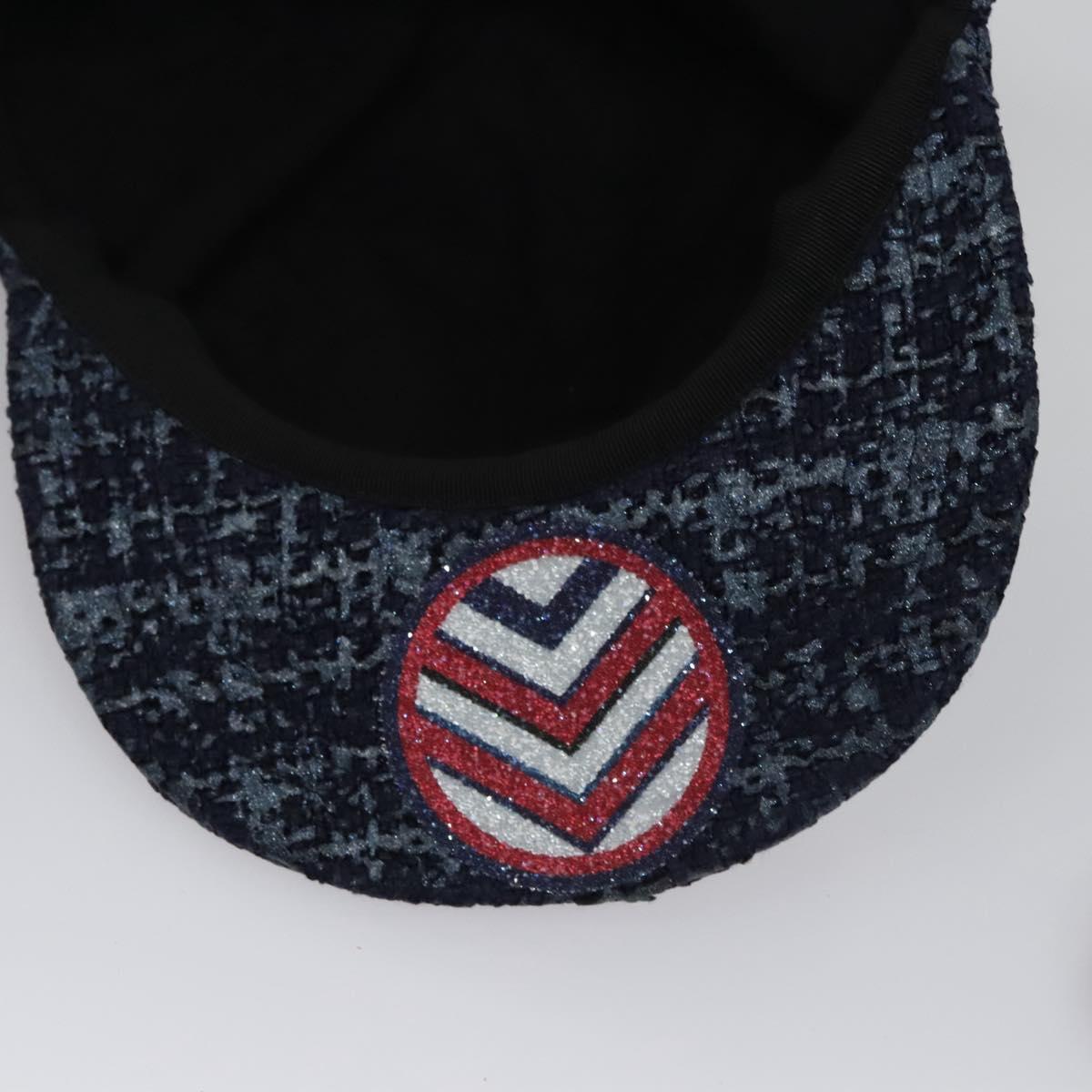 CHANEL Cap Tweed Blue Auth bs23546V