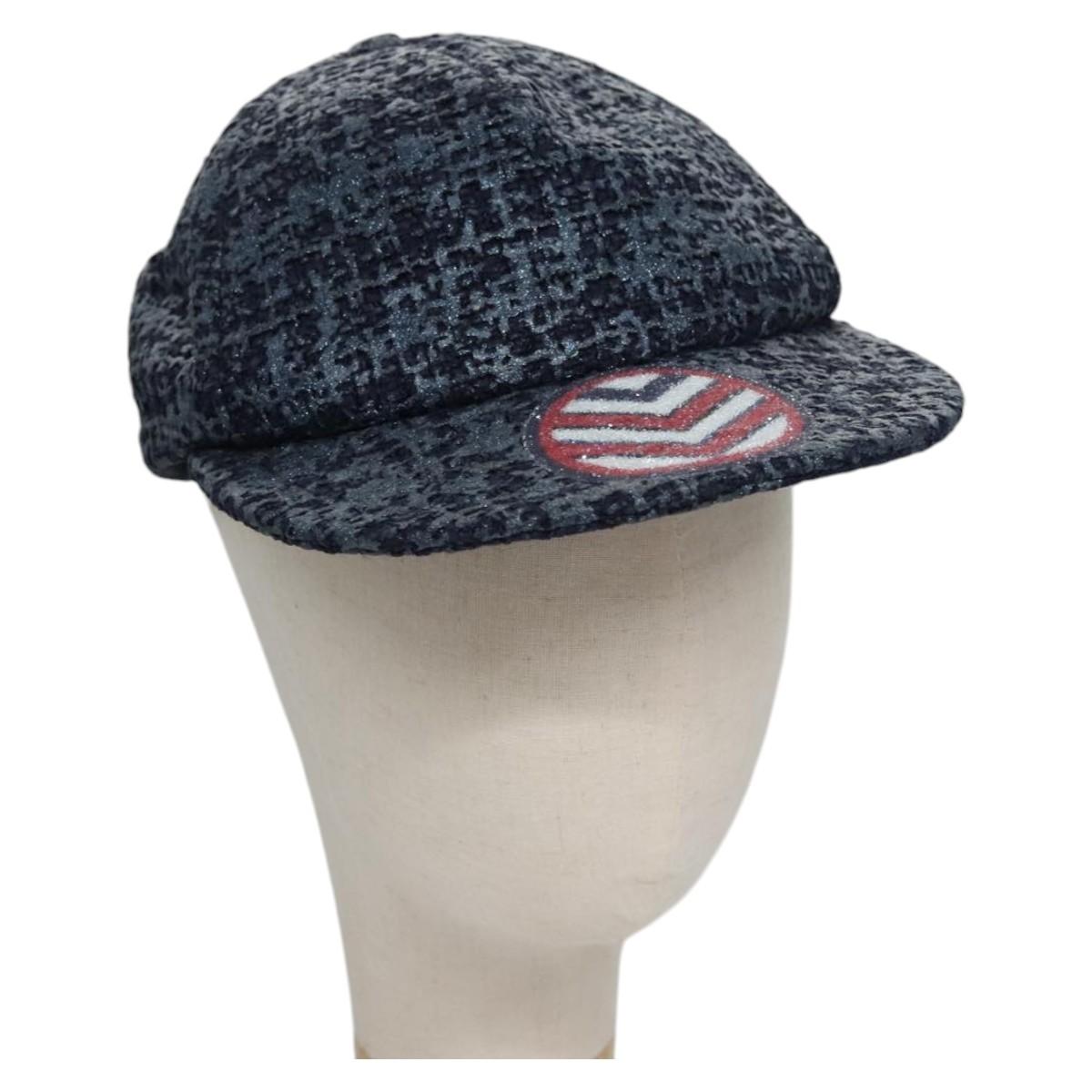 CHANEL Cap Tweed Blue Auth bs23546V
