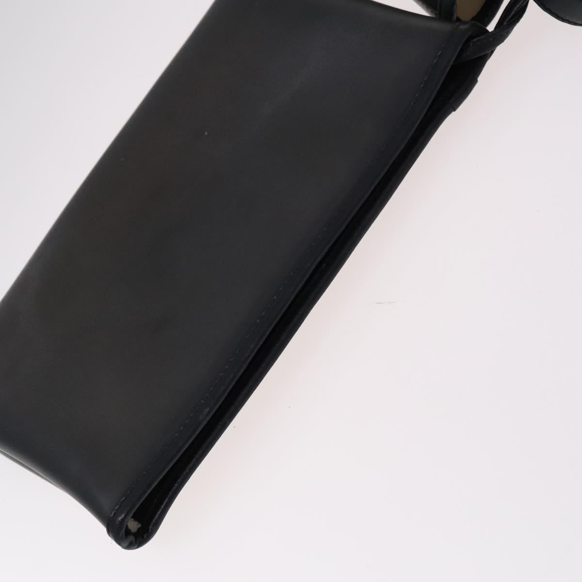 Salvatore Ferragamo Gancini Hand Bag Vinyl Black Auth bs23548