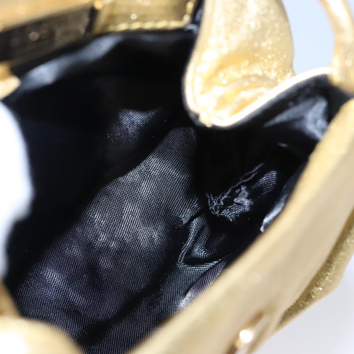 LOEWE Shoulder Bag Leather Gold Auth bs23549