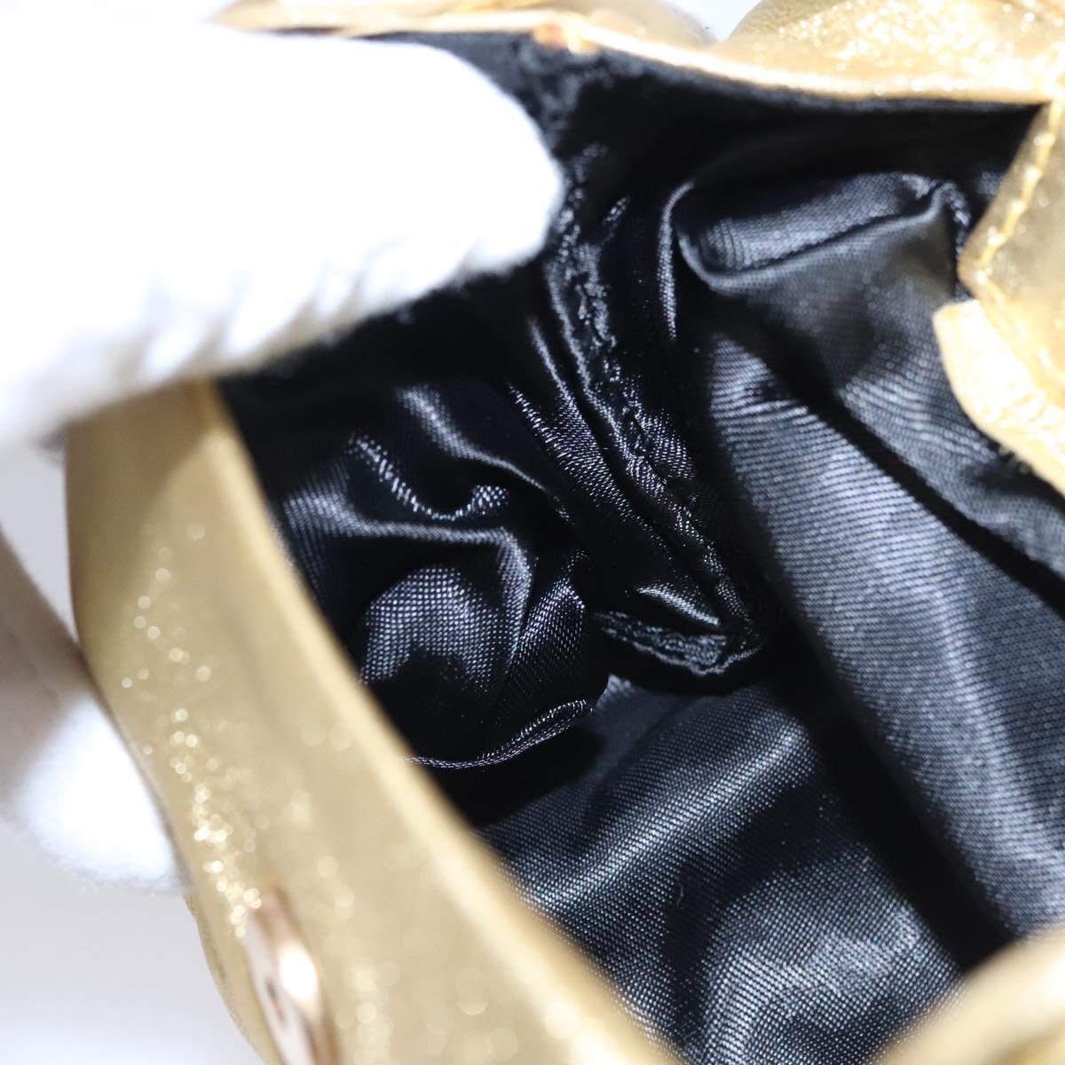 LOEWE Shoulder Bag Leather Gold Auth bs23549