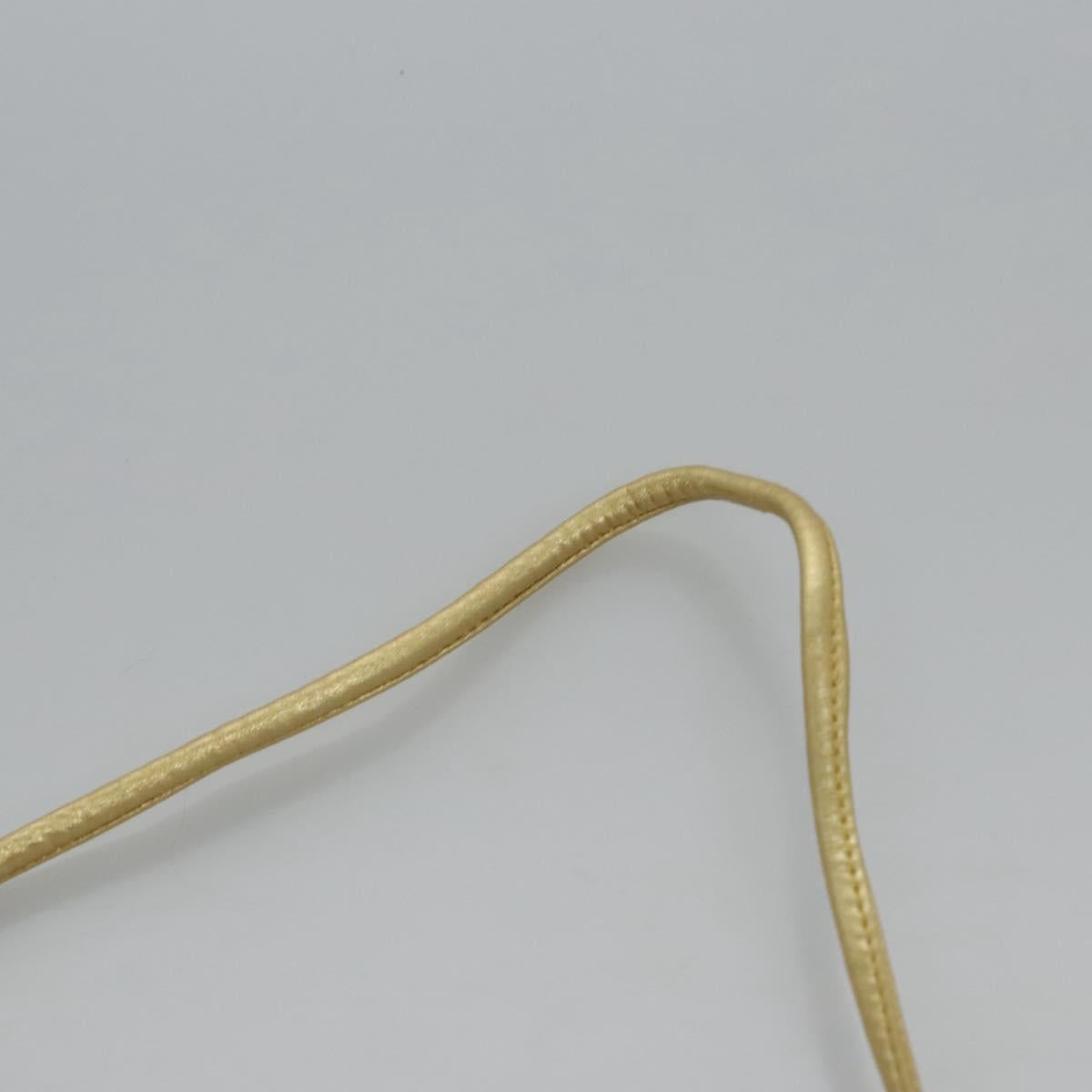 LOEWE Shoulder Bag Leather Gold Auth bs23549