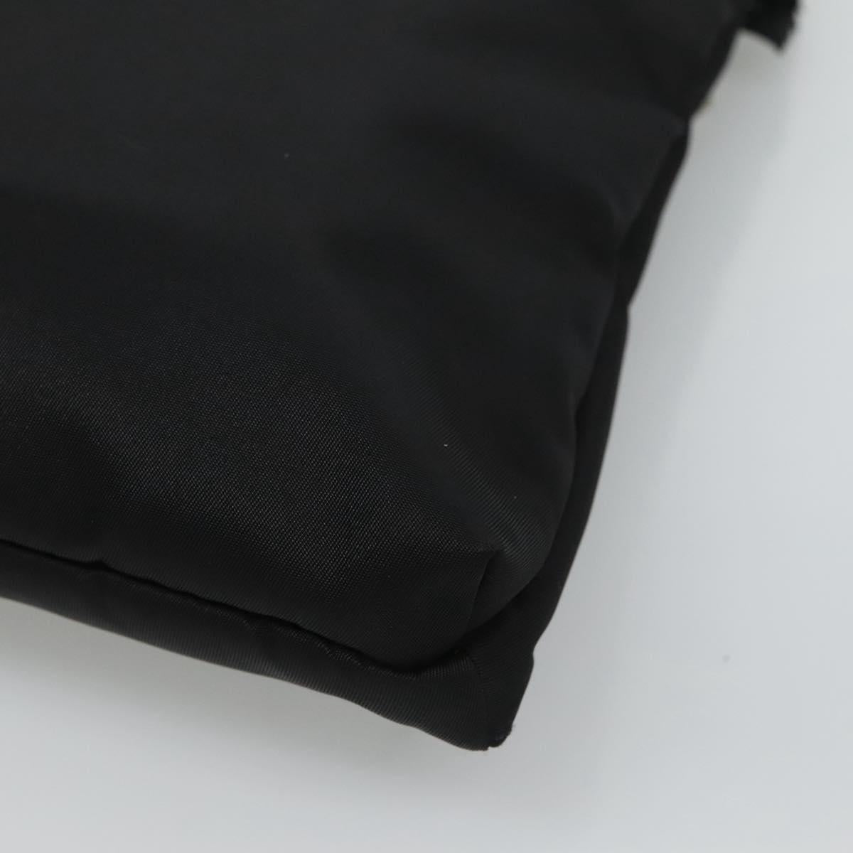 GIVENCHY Shoulder Bag Nylon Black Silver Auth bs23553