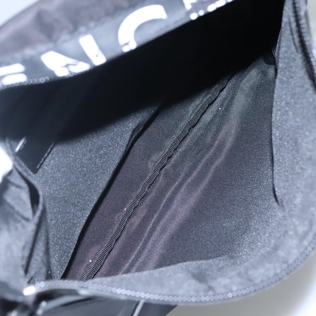 GIVENCHY Shoulder Bag Nylon Black Silver Auth bs23553