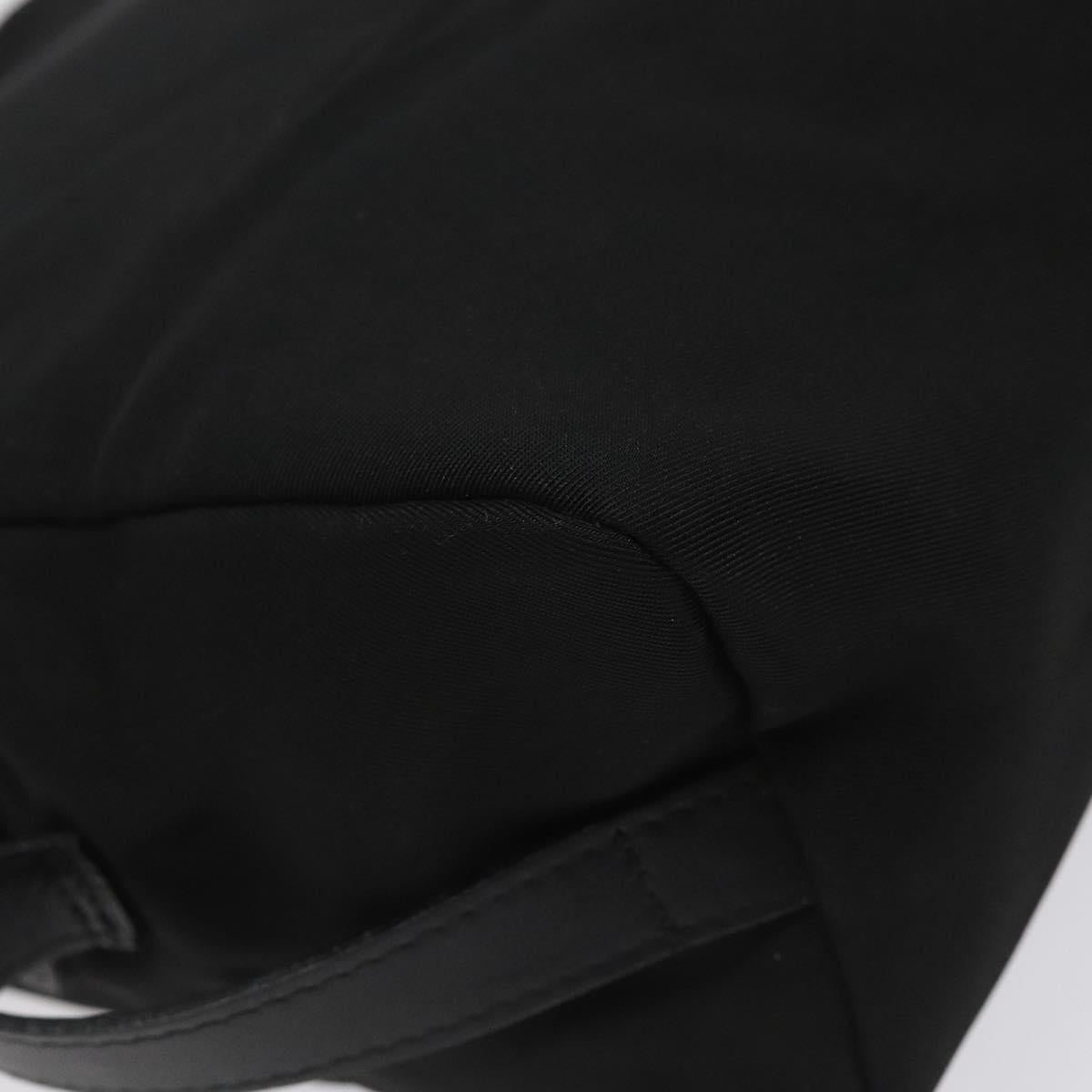 Gianni Versace Clutch Bag Canvas Black Silver Auth bs23564