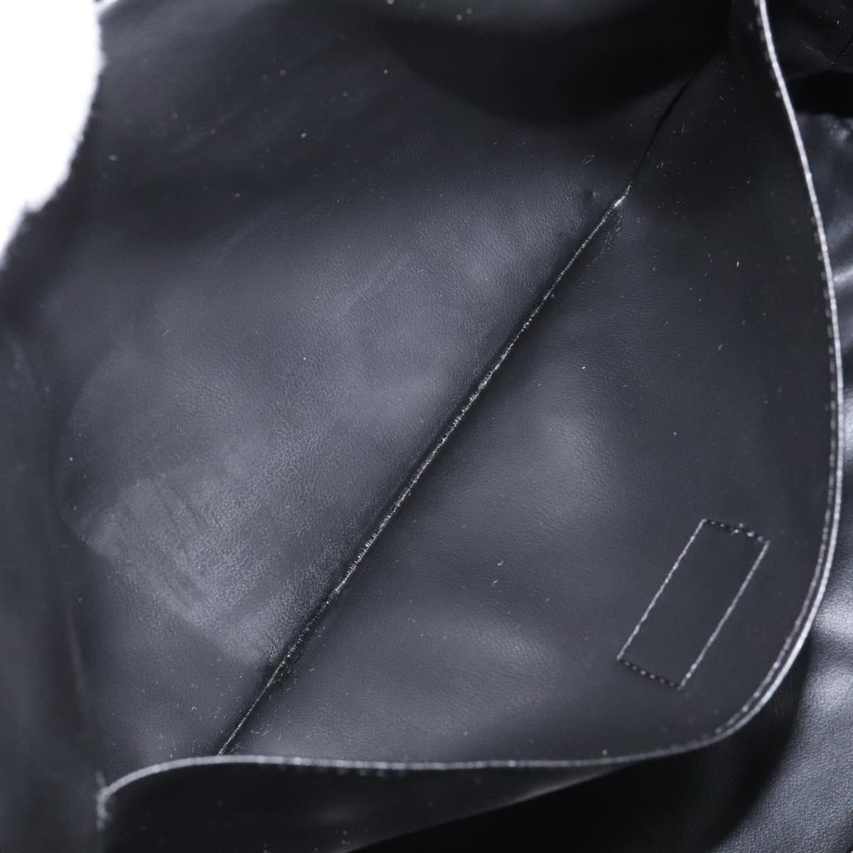 Gianni Versace Clutch Bag Canvas Black Silver Auth bs23564