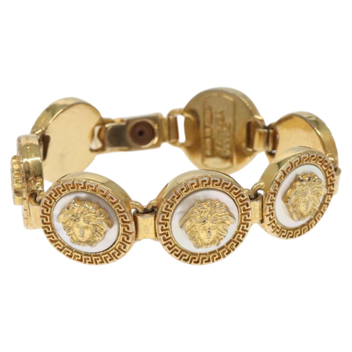Gianni Versace Medusa Bracelet metal Gold Auth bs23592