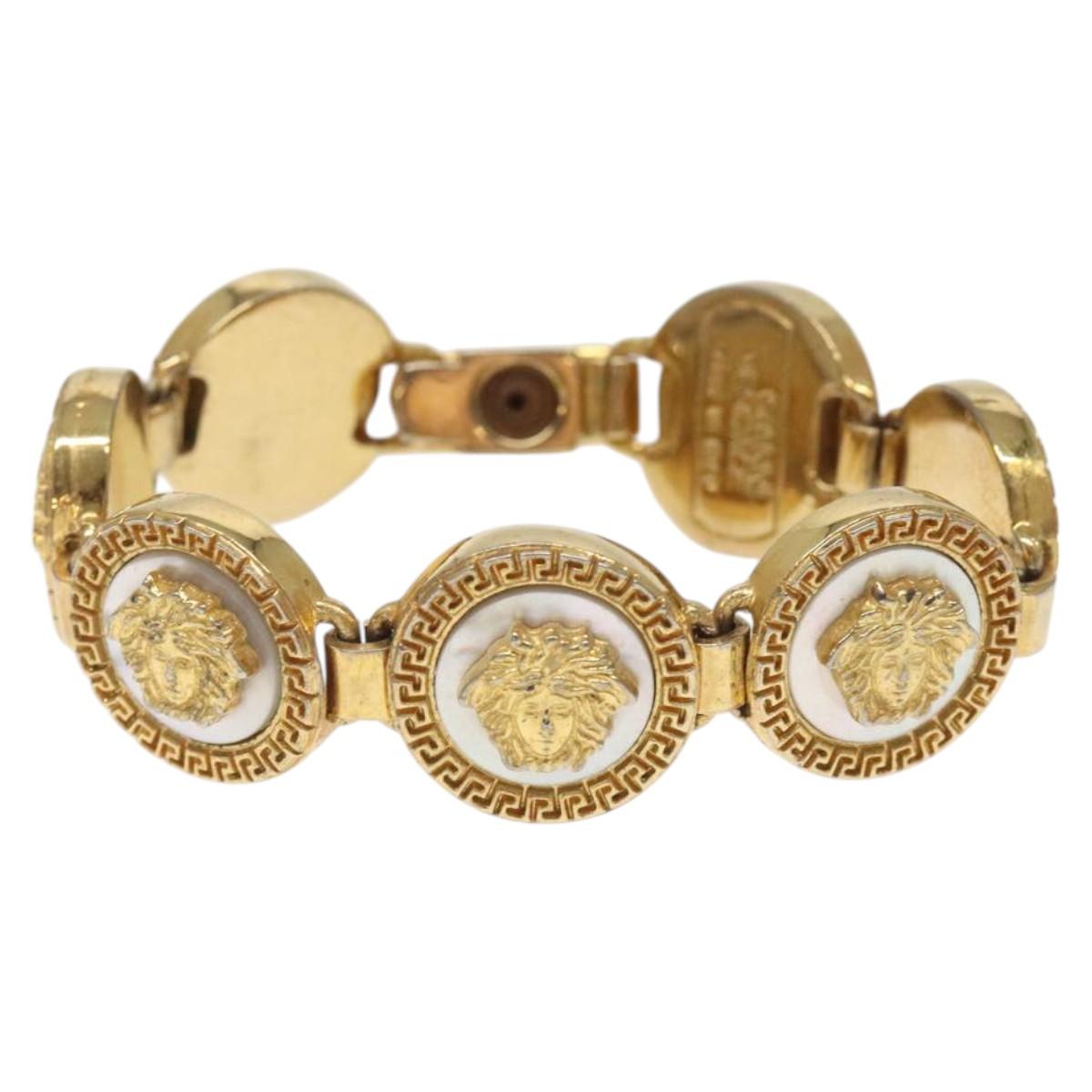 Gianni Versace Medusa Bracelet metal Gold Auth bs23592