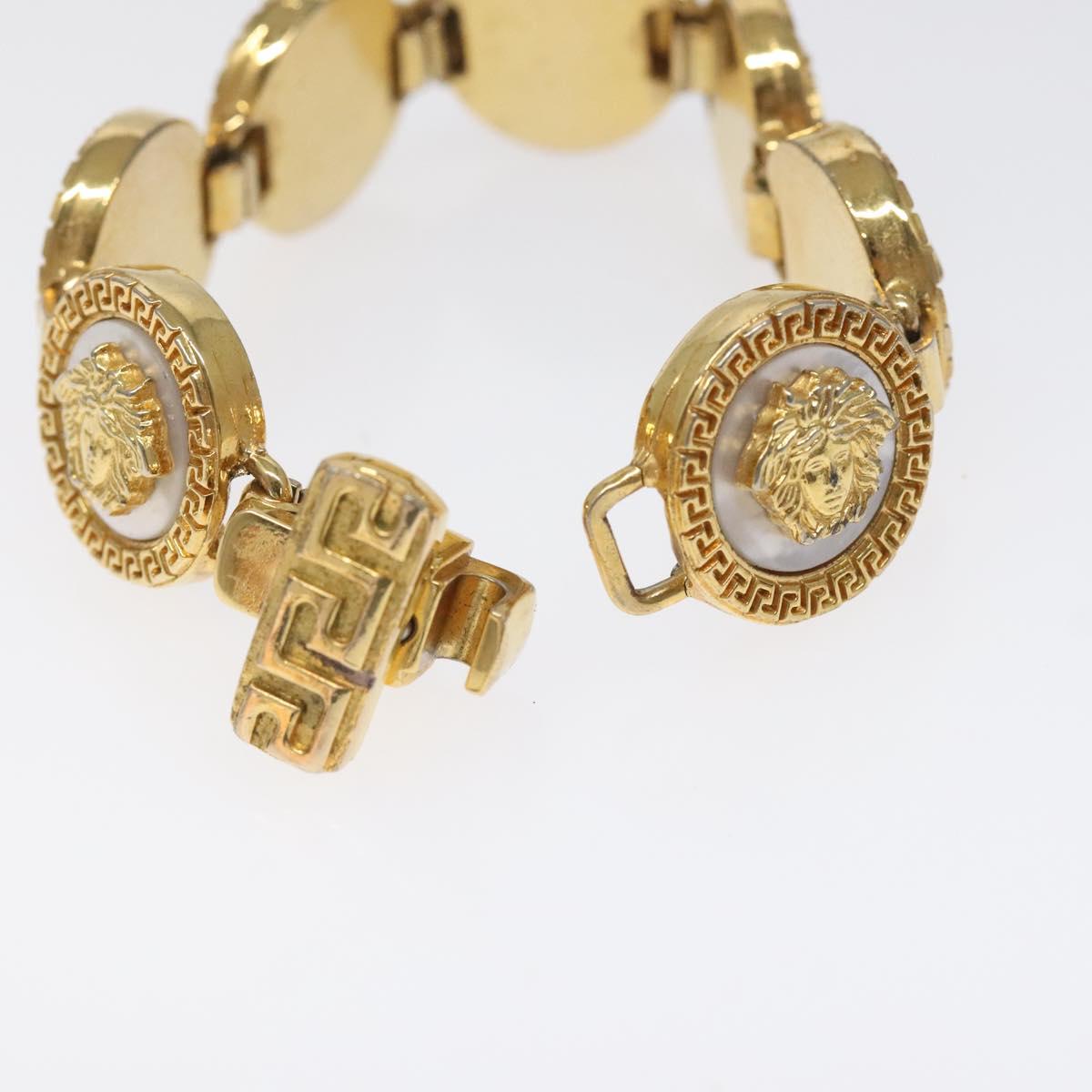 Gianni Versace Medusa Bracelet metal Gold Auth bs23592