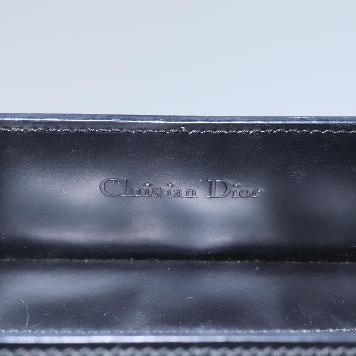 Christian Dior Maris Pearl Hand Bag Leather Black Auth bs23597