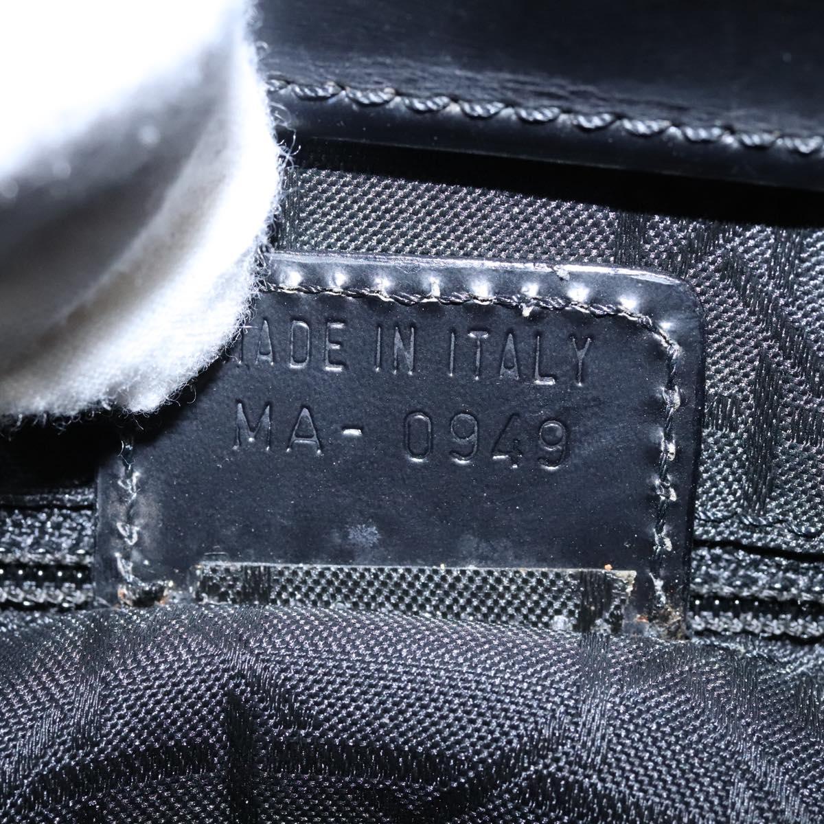 Christian Dior Maris Pearl Hand Bag Leather Black Auth bs23597