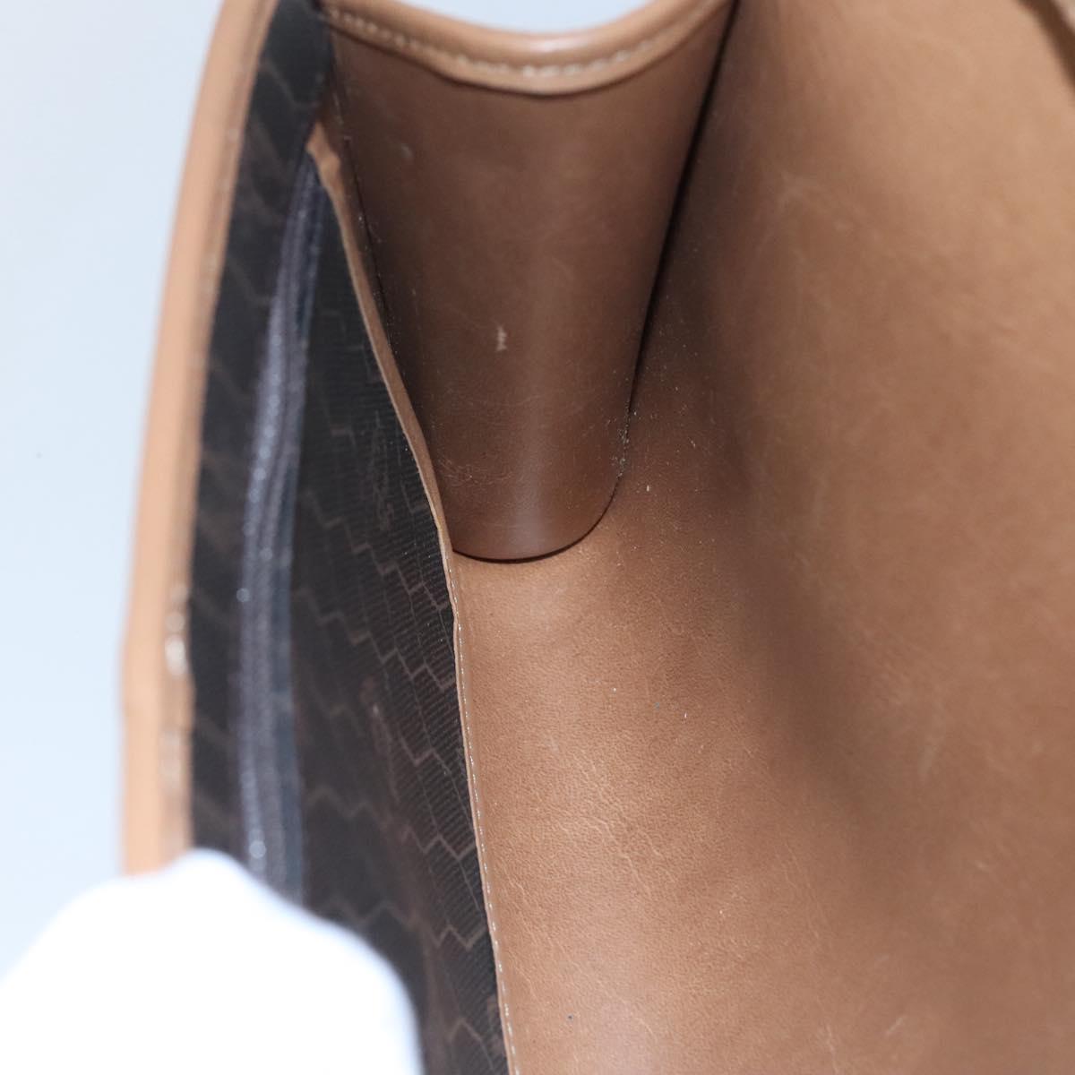 Christian Dior Honeycomb Canvas Shoulder Bag PVC Black Auth bs23609