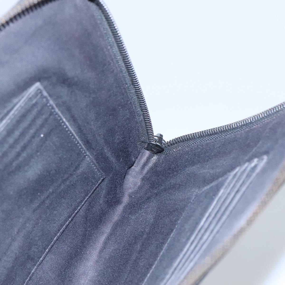 SAINT LAURENT Clutch Bag Leather Black Auth bs23631